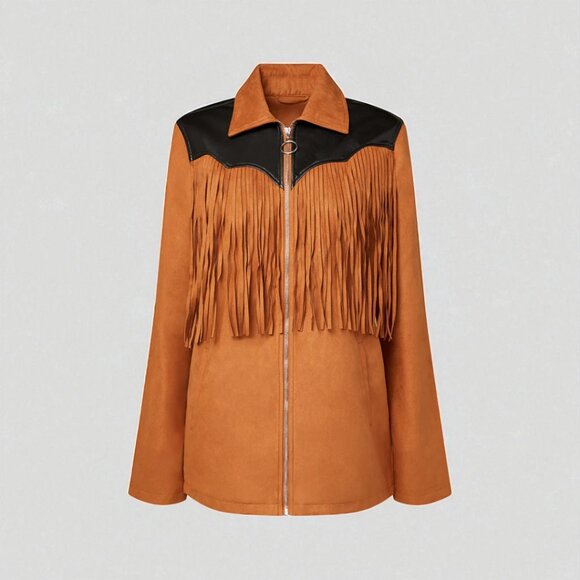 WeWoreWhat Fringe Jacket Size Medium - Picture 2 of 13